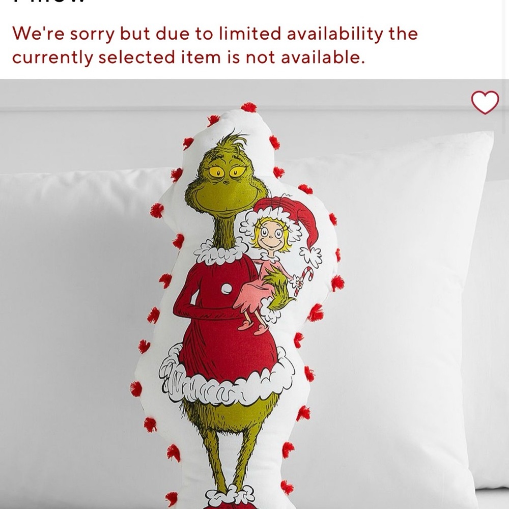 Pottery barn Dr. Seuss Grinch twin sheet set and pillow. Like new! - Picture 8 of 8